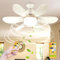 Fan Lights Ceiling for Bedroom, Ceiling Fans with Lights, 40w Ceiling Fan Light Dimmable, 3 Speeds 3 Colors (3000-6500K), 6 Blades Mini Socket Ceiling Fans for Kitchens, Bedrooms and Small Rooms