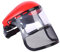 Milageto Forsthelm, Schutzhelm Metallgewebe Heavy Duty Mesh, Gesichtsschutz mit für Gartenschere Freischneider Mäher Forstwirtschaft, Rot