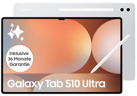 Samsung Galaxy Tab S10 Ultra AI Tablet, Android Tablet, 12 GB RAM, 1 TB Speicher, AMOLED-Display, Antireflexionsbeschichtung, Inkl. S Pen, WiFi, Platinum Silver, 36 Monate Herstellergarantie