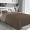 MAXIME MAISON - Tagesdecke 240x260 cm Weiß, Tagesdecken Herbst/Frühling (100 gr/mq) Steppdecke Doppelbett Unterfüttert, Gesteppt, Weiche Mikrofaser, Made in Italy (Braun/Moka)