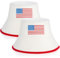 JaGely Saunahut aus Wolle, amerikanische Flagge, Saunakappe für Damen und Herren, finnischer Saunahut, Saunahut, russischer Saunahut, Badzubehör für Sauna, 2 Stück, Weiß, Blau, Rot