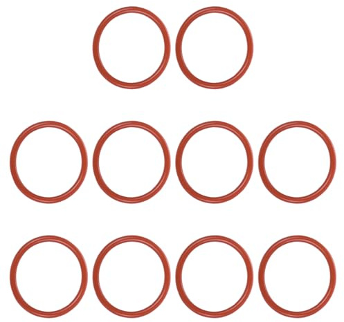 PATIKIL 10 Stück O-Ringe 40 x 34 x 3 mm Dichtungsringe, Nitrilkautschuk Dichtung O Ring Gummidichtung Rund Seal Unterlegscheiben für Hydraulik Sahnespender Pumpe Schnellkupplung, Rot