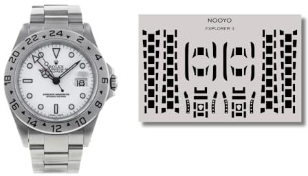 NOOYO Schutzfolie für Rolex Explorer II 16570 Schutz für Gehäuse, Schließe und Armband
