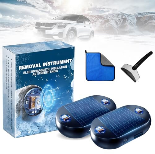 Quitanieve y congelación por interferencia molecular electromagnética, Quitanieve y congelación solar, Dispositivo molecular cinético portátil, Dispositivo anticongelante y quitanieve por (2Pcs)