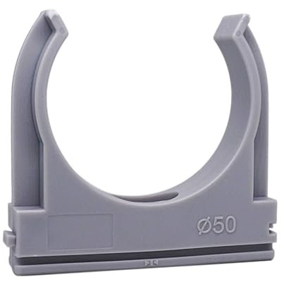 SKIR'CO (8 piezas) clips de tubo, abrazaderas de plástico para tuberías de 50 mm, abrazaderas de tubo tipo U, clips de tubo, ganchos de manguera
