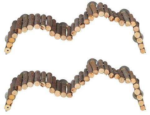 2 Stück Leiter Spielzeug für Vögel, Vogelkäfig, Brücke, Barsch, Kletterspielzeug, Training, Leiter, Unterhaltung, Knabbern