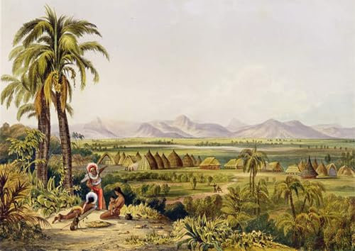 HRJUBWREE Berühmte Gemälde Druck Leinwand Malerei Bilder Wandgemälde Pirara und Amucu-See die Stätte des Eldorado des berühmten Künstlers Poster Kunstwerke für Wohnzimmer Dekoration 60x90cm