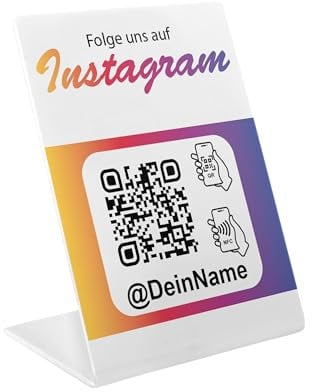Instagram NFC & QR Expositor/expositor/cartel para Google Restaurant,tienda, bufete,...