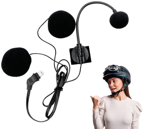 Moto interfono-Auricolare comunicazione per casco, microfono a 10 pin | Dispositivo audio di equitazione impermeabile (per viaggi, ciclismo, uomini, adolescenti, adulti), di ingranaggi del rum