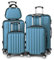 LEADZM Kofferset 5 teilig mit Kosmetikkoffer, Koffer Set Hartschalen-Trolley aus ABS, Reisekoffer Set mit Teleskopgriff, Handgepäck (Marineblau)