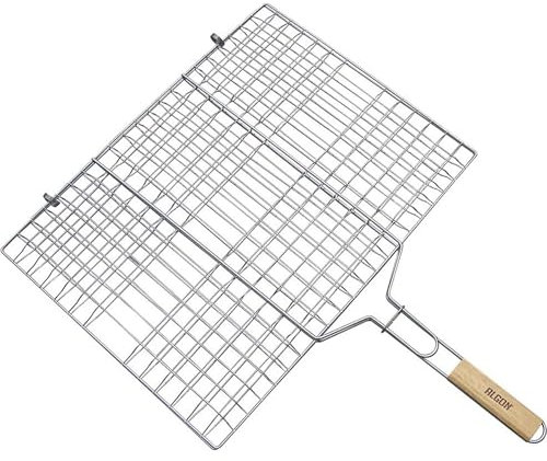 Algon Parrilla Barbacoa, Acero Inoxidable, 50x38 Cm