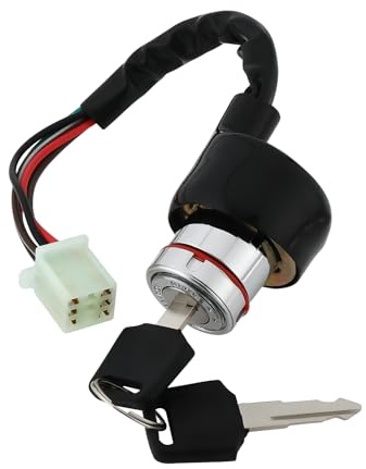 VGOL Interruptor de Encendido de 6 Pines Y 3 Velocidades con Llave Apto para Diversas Motocicletas Y Quads.