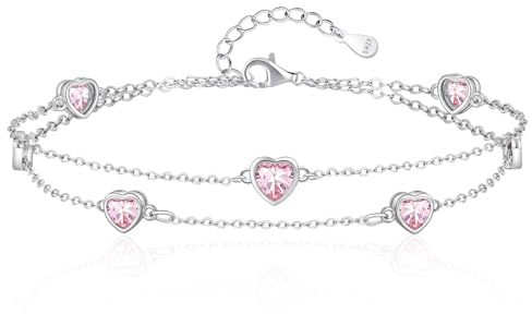 Tusuzik Regalo San Valentino per Lei, Bracciale Argento 925 per Lei, Braccialetti Argento Infinito Gioielli Regali per Moglie, Fidanzata o Mamma