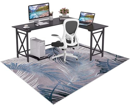 Office Chair Mats For Carpeted Heavy Duty Gaming Floor Mat Large Hardwood Floor Non Slip Rubber Backed Computuer Rolling Chair Washable For Home Office Carpet Protectors Chair Mats 60 x 90 cm