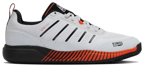K-Swiss Mens Ultra Court Padel Tennis Shoe, Micro Chip Black Neon Lava, 8 UK