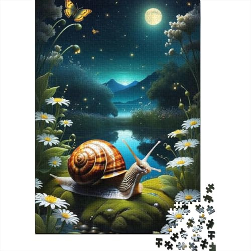 1000-teiliges Schnecken-Puzzle für Erwachsene, Papierpuzzle, Familienspiel, Stressabbau, ab 18 Jahren, 38 x 26 cm / 1000 Teile