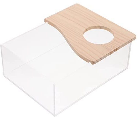 Hamsterkäfig 1pcs transparente Sandbadbox Acryl Badezimmer Hamster Sandbad Container Chinchilla Bad for Baden Toilette Dusche