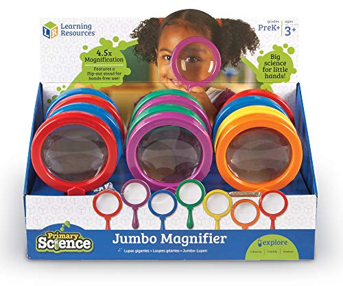 Learning Resources Primary Science Jumbo Magnifiers, Set of 12