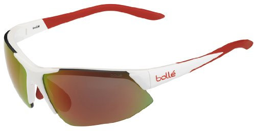 Bollé Sonnenbrille Breakaway, Shiny White/Orange, M/L, 11847