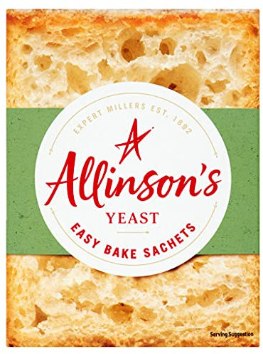 Allinson - Easy Bake Backhefe - Britisches Produkt - Für Brotbackautomaten und Handbacken - 6 x 7 Gramm