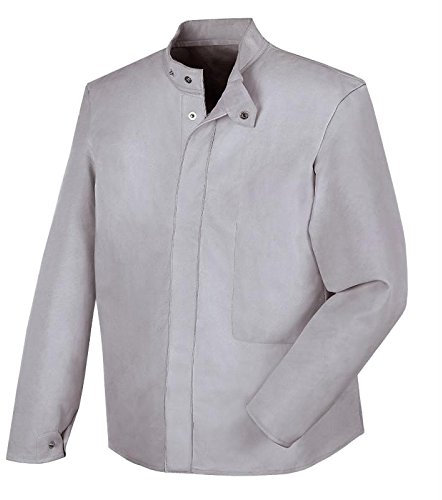teXXor 4121-62 Schweisserjacke aus Rindvollleder, Größe 62, Weiß/Grau