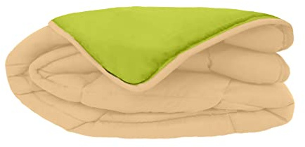 Poyet Motte Calgary Bettbezug Polyester Anis/Nude, Polyester, Anis/Nude, 200x200x1 cm