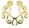Paula & Fritz® Fake Brustwarzen-Piercing Brustpiercing Frau Maenner Intimpiercing Mann Nippelpiercing 14 Karat vergoldet Wachsende Ranken Edelstahl Chirurgenstahl 316L KX-012