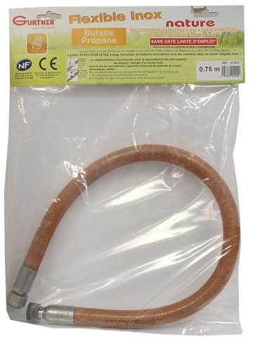 - Flexibles gaz - Flexible NF INOX garantie à vie Butane/Propane 0.75ml