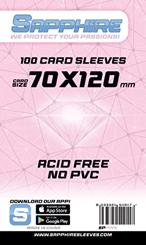 Red Glove Sapphire Card Sleeves Pink, 70 x 120 mm – 100 Stück