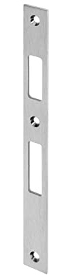 Schließblech flach Falle und Riegel, 245 x 24 x 3 mm, Edelstahl