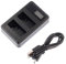 FOTGA LCD USB Dual / 2 LP-E8 Chargeur de Batterie pour Canon EOS 550D 600D 650D 700D Rebel T2i T3i T4i DSLR Caméras