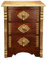 Casa Moro Orientalische Kommode Leyla 42x34x55 cm (B/T/H) mit 3 Schubladen aus Massivholz Sheesham mit Messing verziert | Kunsthandwerk | schmale Echtholz Kommoden-Schrank Handmade Nachttisch