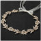 SWEETV Blätter Haarband Hochzeit, Gold Braut Haarschmuck Kristall Haarreif Hochzeit für Damen Handgefertigt Braut Stirnbänder
