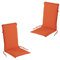Pack 2 Cojines para sillón de jardín reclinable estándar Naranja, Medidas 109x45x4 cm, Desenfundable, Funda de cojín con Relleno para sillas de terraza, Cojines Silla de Comedor jardín