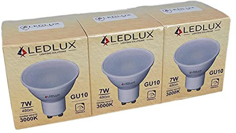 3 Pezzi Lampadine Led GU10 Dimmerabile, 220V 7W=50W 570 Lumens, Faretto Led GU10 Dimmerabile Con Triac Dimmer (Bianco Caldo 3000K)