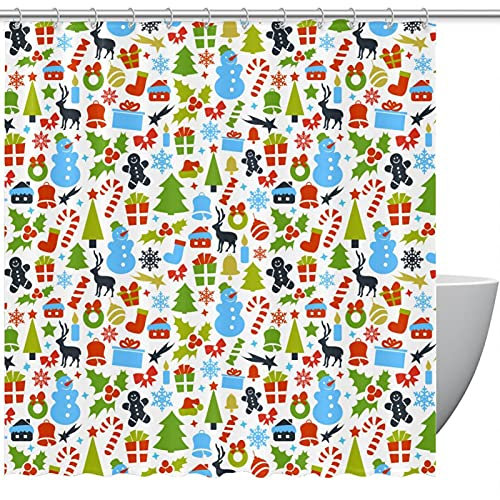 Tenda da doccia – Natale, 72 pollici