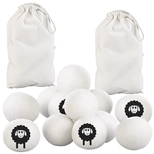 12 balles de séchage réutilisables en laine Ø 7 cm [infactory]