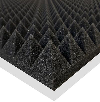 1x Pyramiden-Schaumstoff, Platte in ca. 98x98x5cm, in der Farbe anthrazit schwarz