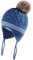 LANGZHEN Kleinkind Nette Pompom Design Beanie Stricken Warme Winter Hüte für Kleinkind Baby Boys (Blau, S,6-12,Months)