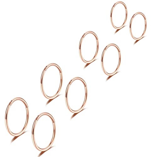 18g Nasenpiercing Ring 316L Chirurgenstahl Tragus Ohrringe Knorpel Helix Conch Daith Lippen Piercing Schmuck 6-12mm Set