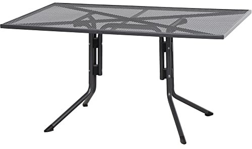 Siena Garden Elda Tisch 140x90 cm, matt-anthrazit Streckmetall