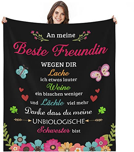 Bold And Brash Beste Freundin Geschenke, Geburtstagsgeschenk für Meine Beste Freundin Schwestern, Kuscheldecke Flauschig Fleecedecke Geschenkideen zum Geburtstag Weihnachten