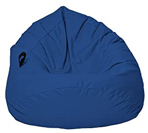 MILLINDABAG Kastanie Tropfenform Sitzsack für Kinder Jugendliche und Erwachsene Beanbag Kissen Indoor & Outdoor Gaminggeignet bereits gefüllt Sitzkissen Bodenkissen (Marineblau, XXL-Durchmesser 88 cm)