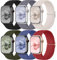 6 PZ Cinturino per Apple Watch 40mm 41 mm 38mm 44 mm 45mm 42 mmiWatch Serie 9 8 7 6 5 4 3 se 44mm 45 mm Uomo/Donna,Sportiva Solo Loop Intrecciato Nylon Cinturini Apple Watch Ultra/2 49mm Band