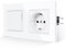 JIMEIDA Interruttore della luce con presa di corrente, 16 Amp in vetro da incasso, 157 x 86 mm, 250 V