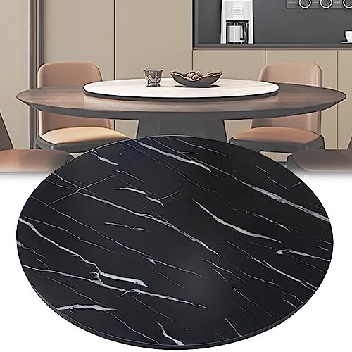 ESOYAWE Lazy Susan Serviertablett Ø 50-100 cm Mit Silent Drehbarem Base, Zum Einfachen Teilen Aller Speisen Holz Esstisch Plattenspieler, 360 °Drehbare Runder Tisch Drehteller Für Partys