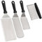 Stainless Steel Spatula Set – 4-Piece Griddle Accessories for BBQ, Flat Top Grill, and Cast Iron Cooking, Heavy-Duty Grill Spatula, Pancake Flipper, Burger Press & Scraper Professional Cooking Tools