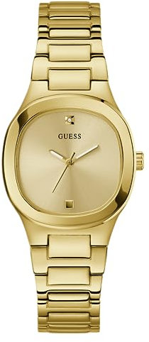 GUESS Quarz-Uhr, gelb(Gold), Gr. One Size
