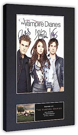 ZAPORA Filmposter The Vampire Diaries auf Leinwand, Schlafzimmer, Dekoration, Sport, Landschaft, Büro, Raumdekoration, Geschenk, Rahmen-Stil, 20 x 30 cm