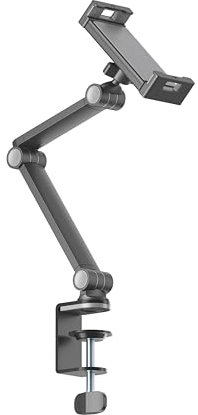 PureMounts® Soporte de Mesa para Tableta, tabletas de 4,7 a 12,9, Giratorio 360°, Capacidad de Carga de hasta 1 kg, Almohadilla de Silicona, Negro
